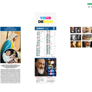 Calendario mensile silhouette SAN PIO 14×47