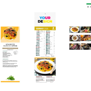 Calendario mensile silhouette CUCINA 14×47