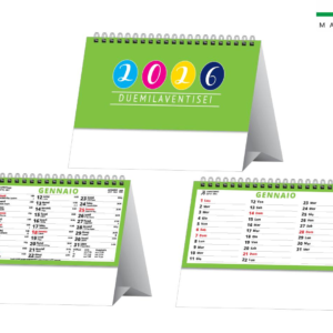 Calendario da tavolo TRIMESTRALE MULTICOLOR 19×14,5