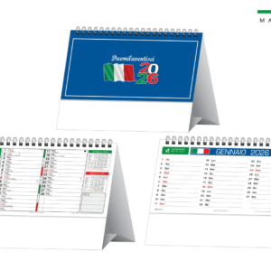 Calendario da tavolo TRICOLORE 13 fogli 19×14,5