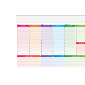 PLANNING MEDIO MULTICOLOR 29,2x21cm 50 FOGLI