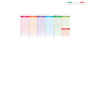 MINI PLANNING MULTICOLOR 29,2×14,5cm 50 FOGLI