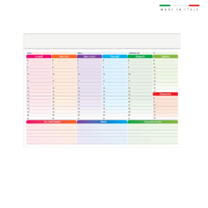 PLANNING MAXI MULTICOLOR 43x31cm 50 FOGLI