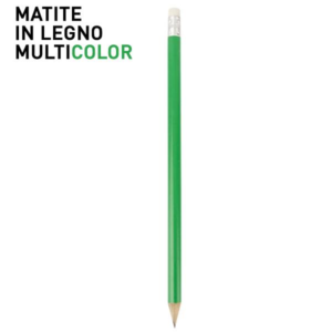 MATITA IN LEGNO COLORATO CON GOMMA