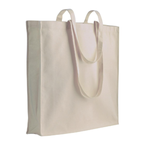 SHOPPER IN COTONE CON SOFFIETTO 38x42x8 cm