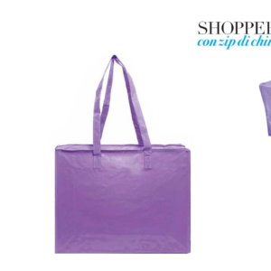SHOPPER IN PPL L35XH25X15 CM CHIUSURA CON ZIP