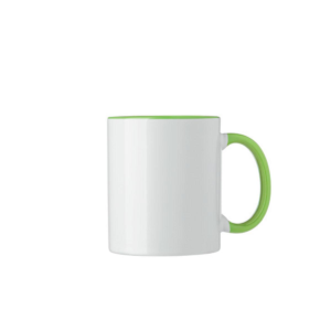 TAZZA CON MANICO E BORDO COLORATO