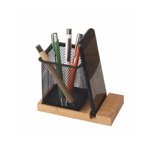 2652 Gechy – Portapenne/Cellulare In alluminio E Legno