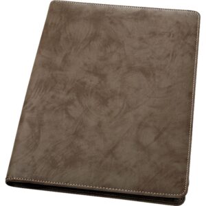 2674MARRONE              -CARTELLA CON ZIP  MARRONE