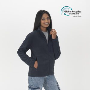 Felpa in micropile unisex in tessuto 100% rigenerato da 240 g/m2 (100% poliestere ric.)