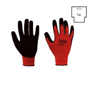 Guanto poliestere / lattice naturale increspato X-Glove xglove x glove guanti X-DRY
