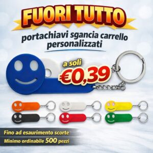 Promo Portachiavi sgancia carrello personalizzati