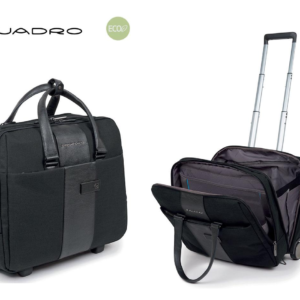 VALIGIA TROLLEY PORTACOMPUTER IN TESSUTO RICICLATO PIQUADRO