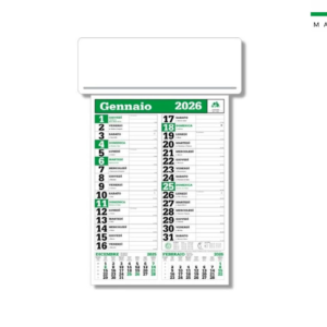 CALENDARIO PASSAFOGLI CON ASTINA 35×54