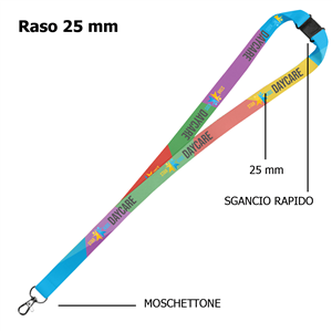 CORDON-25S – Lanyard con personalizzazione FullCustom CORDON-25S – Lanyard con personalizzazione FullCustom