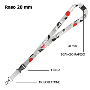 Lacci collo interamente personalizzati CORDON-20SF