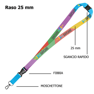 CORDON-25SF – Laccio collo completamente personalizzato CORDON-25SF – Laccio collo completamente personalizzato