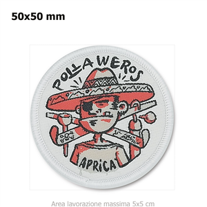 PATCHA-T – Patch in tessuto personalizzate, diam 5 cm