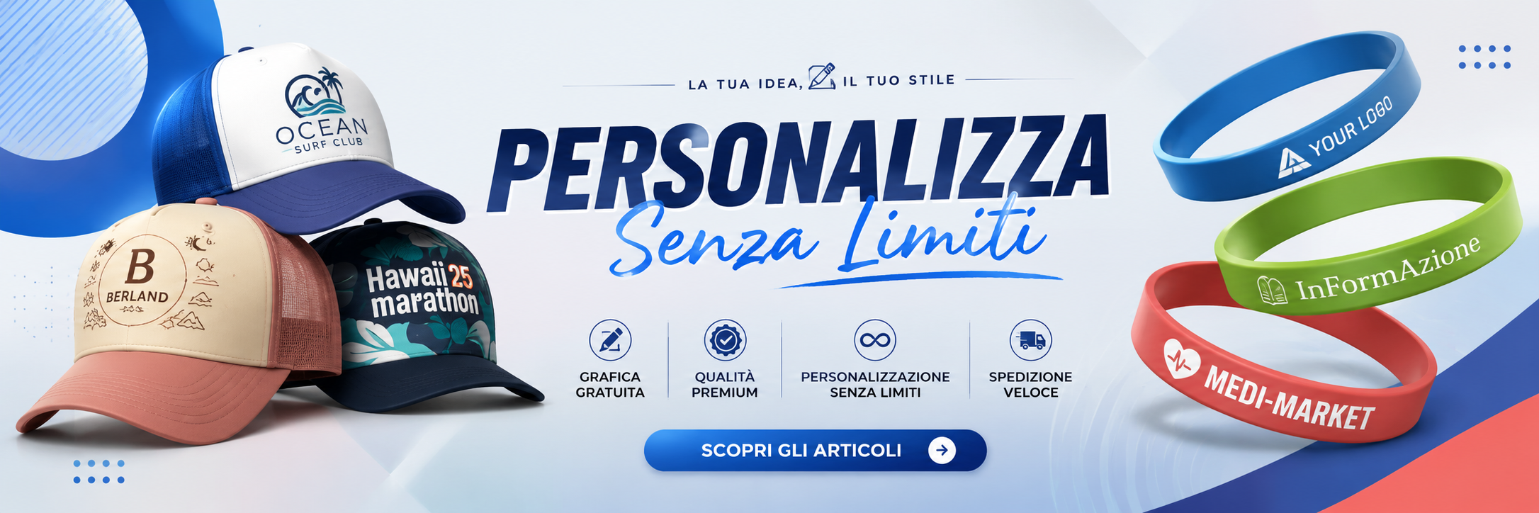 Personalizza senza limiti — grafica gratuita, qualità premium, spedizione veloce