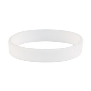 BRACCIALETTO SILICONE FLUO BIANCO