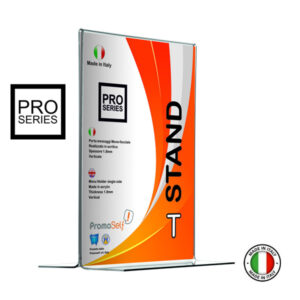 T STAND | AC | porta messaggio bi-facciale