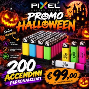 Promo Halloween: 200 Accendini personalizzati