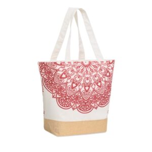 Borsa in tela di cotone stampata su tutta la superficie (48×40 cm)