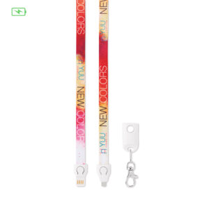 2 in 1 cavo di carica e lanyard per sublimazione.