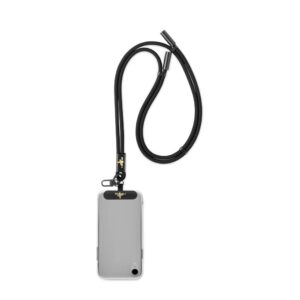 Cavo di ricarica regolabile da tipo C a C, 60W, lanyard per il trasferimento dei dati e supporto per il telefono.