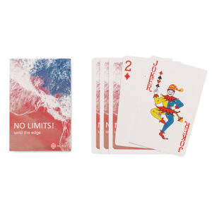 54 carte da gioco, la vostra grafica su 1 lato.
