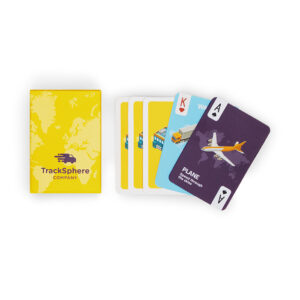 54 mini carte da gioco da viaggio con la vostra grafica su entrambi i lati.