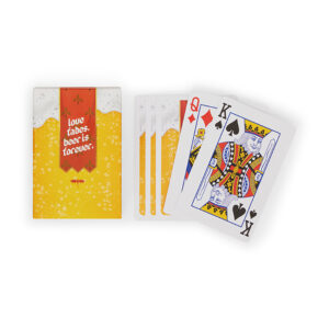 32 carte da gioco, il vostro disegno su 1 lato.