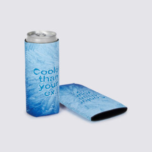 Refrigeratore per lattine pieghevole in neoprene. Formato elegante da 330 ml.