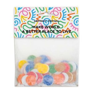 Coriandoli di carta di semi in sacchetto.