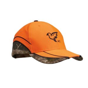 Cappello da baseball a 6 pannelli in poliestere luminescente con inserti mimetici.