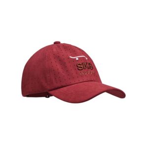 Cappellino in poliestere a 6 pannelli con pannelli perforati