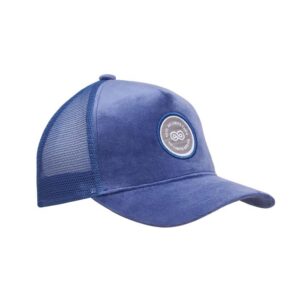 Cappellino da camionista alto a 5 pannelli in velluto.