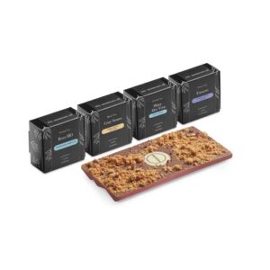 Confezione regalo di 4 tè Zen e tavolette di cioccolato belga