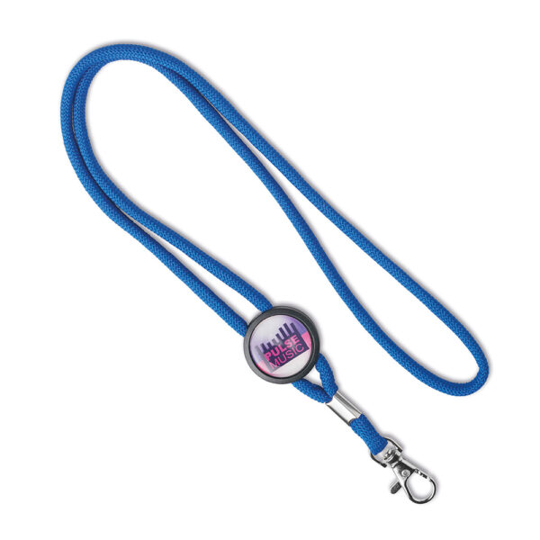 Lanyard in poliestere con cursore a cupola.