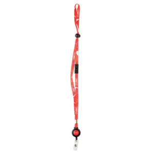 Lanyard in poliestere a sublimazione con bobina per badge.