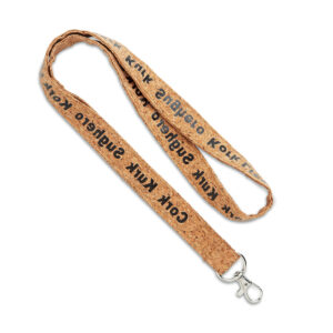 Lanyard in sughero serigrafato.