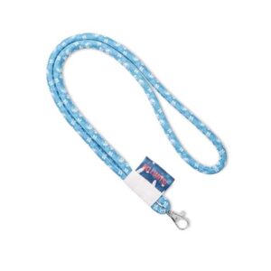 Lanyard in poliestere per sublimazione con etichetta a colori o in tessuto.