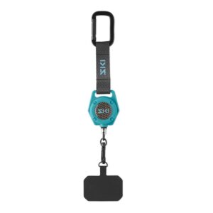 Robusto supporto per telefono a bobina con badge antigoccia e antifurto, con cinturino.