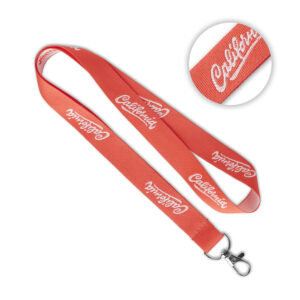 Lanyard intrecciato in poliestere con abbinamento pantone.