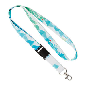 Lanyard removibile in poliestere per sublimazione.