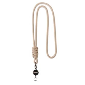 Lanyard in metallo monocolore per badge a bobina
