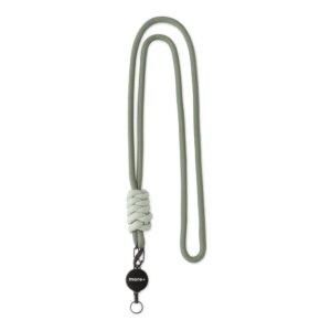Lanyard in metallo a bobina per badge con nodo a contrasto
