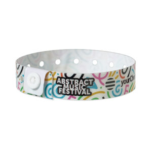 Braccialetti in vinile con chiusura a scatto