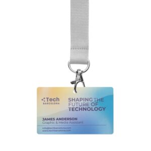 Badge identificativi in PVC con stampa a lunga durata (54×86 mm)