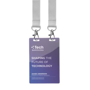 Badge identificativi in PVC con stampa a lunga durata (120×80 mm)